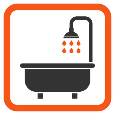 Duş banyo düz vektör simgesi