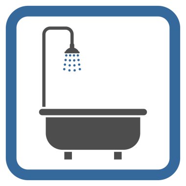 Duş banyo düz vektör simgesi