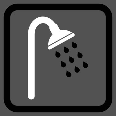 Duş düz vektör simgesi