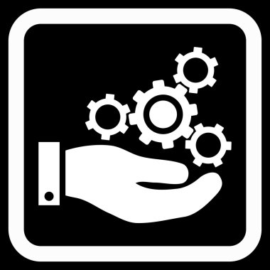 Mekanik Servisi düz vektör simgesi