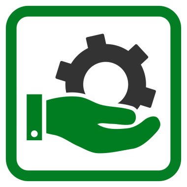 Hizmet düz vektör simgesi