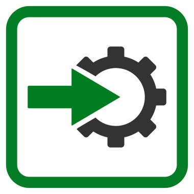 COG Tümleştirme düz vektör simgesi