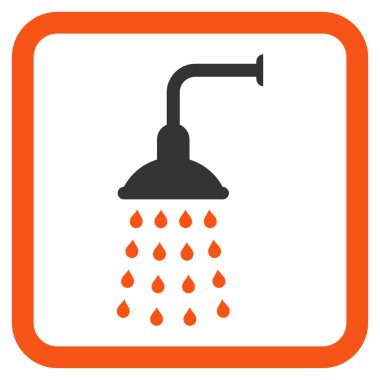 Duş düz vektör simgesi