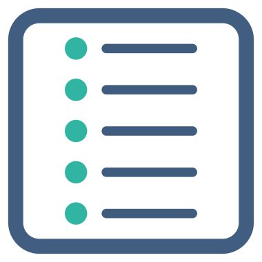 Öğeleri düz vektör simgesi