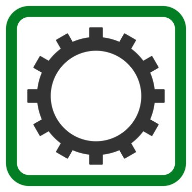 dişli düz vektör simgesi