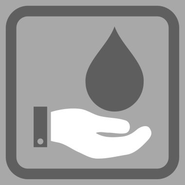 Su hizmet düz vektör simgesi