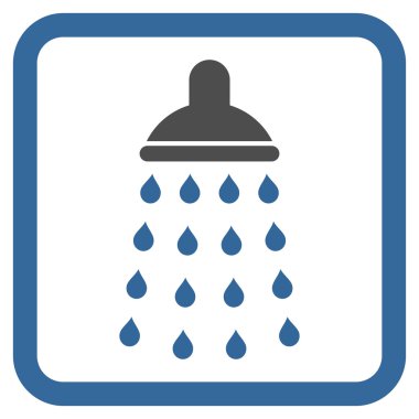 Duş düz vektör simgesi