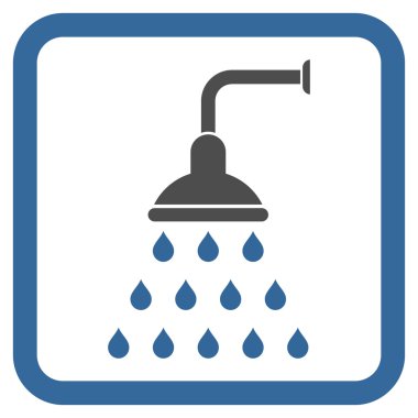 Duş düz vektör simgesi