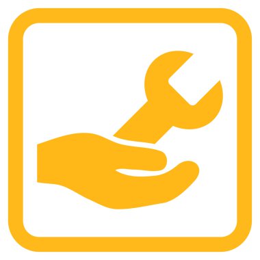 Onarım hizmeti düz vektör simgesi