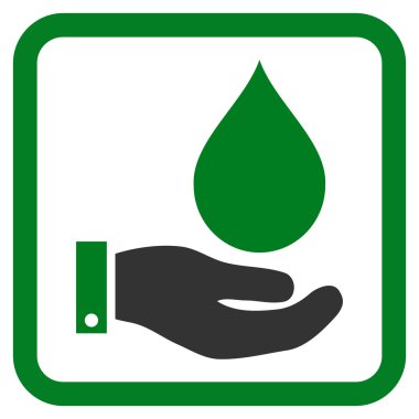 Su hizmet düz vektör simgesi