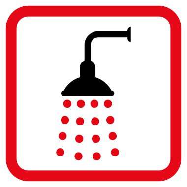 Duş düz vektör simgesi