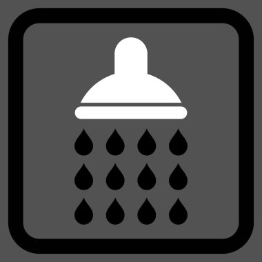 Duş düz vektör simgesi