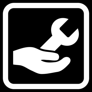 Onarım hizmeti düz vektör simgesi