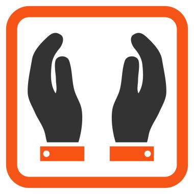 Bakım el düz vektör simgesi