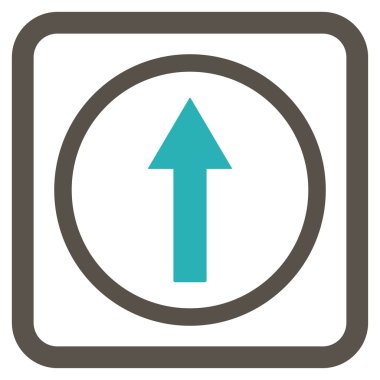 Yukarı yönlü ok düz vektör simgesi