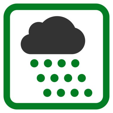 Yağmur bulutu düz vektör simgesi