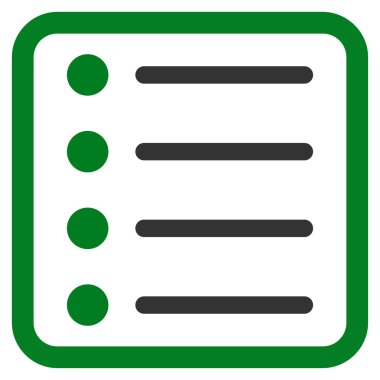 Öğeleri düz vektör simgesi