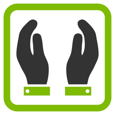 Bakım el düz vektör simgesi