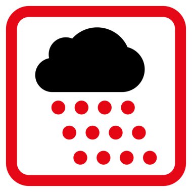 Yağmur bulutu düz vektör simgesi