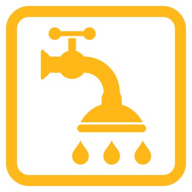 Duş musluk düz vektör simgesi