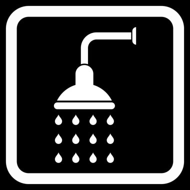 Duş düz vektör simgesi