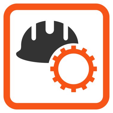 Geliştirme işçisi düz vektör simgesi