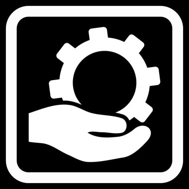 Hizmet düz vektör simgesi