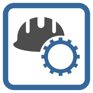 Geliştirme işçisi düz vektör simgesi