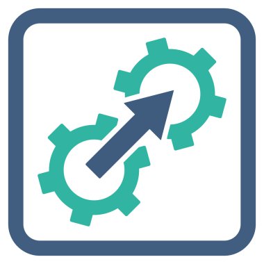 Dişli Tümleştirme düz vektör simgesi