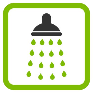 Duş düz vektör simgesi