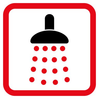 Duş düz vektör simgesi