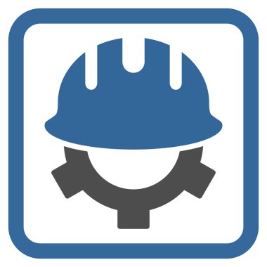 Geliştirme kask düz vektör simgesi