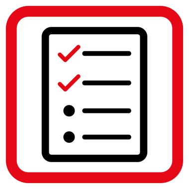 Denetim listesi sayfa düz vektör simgesi