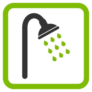 Duş düz vektör simgesi