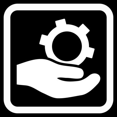 Mühendislik hizmet düz vektör simgesi