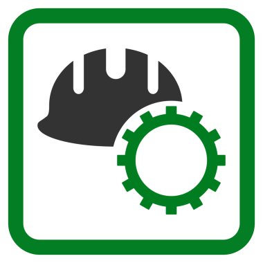 Geliştirme işçisi düz vektör simgesi