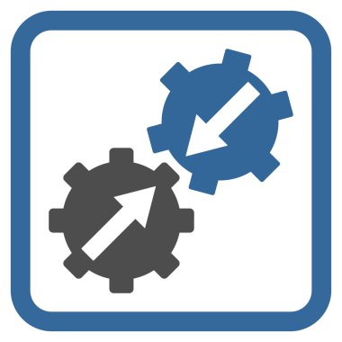 Dişli Tümleştirme düz vektör simgesi