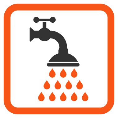 Duş musluk düz vektör simgesi