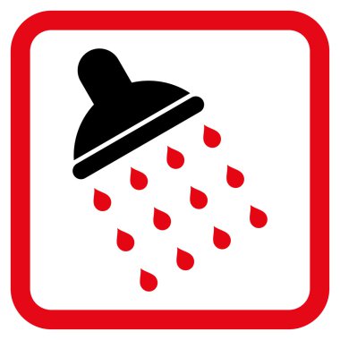 Duş düz vektör simgesi