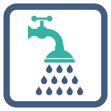 Duş musluk düz vektör simgesi