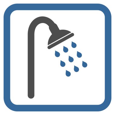 Duş düz vektör simgesi