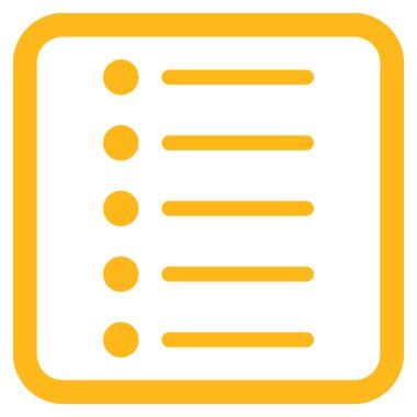 Öğeleri düz vektör simgesi