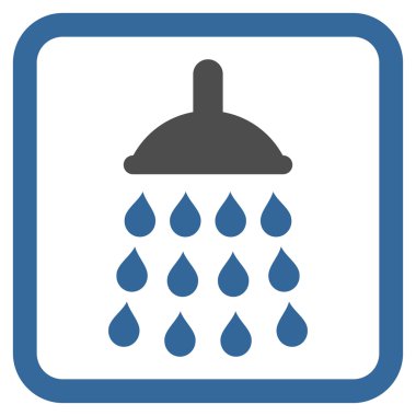 Duş düz vektör simgesi