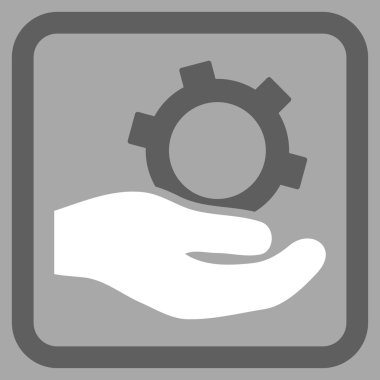 Mühendislik hizmet düz vektör simgesi