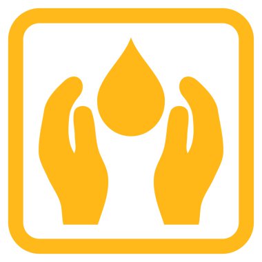 Su bakımı düz vektör simgesi