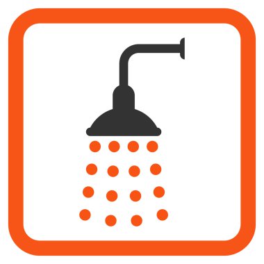 Duş düz vektör simgesi