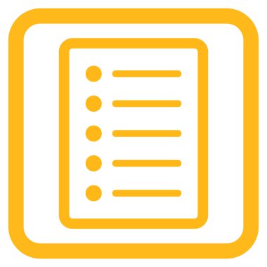 Liste sayfa düz vektör simgesi