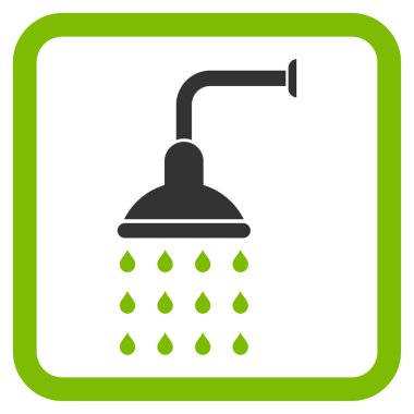 Duş düz vektör simgesi