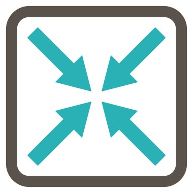 Merkezi oklar düz vektör simgesi