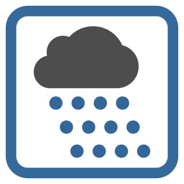 Yağmur bulutu düz vektör simgesi